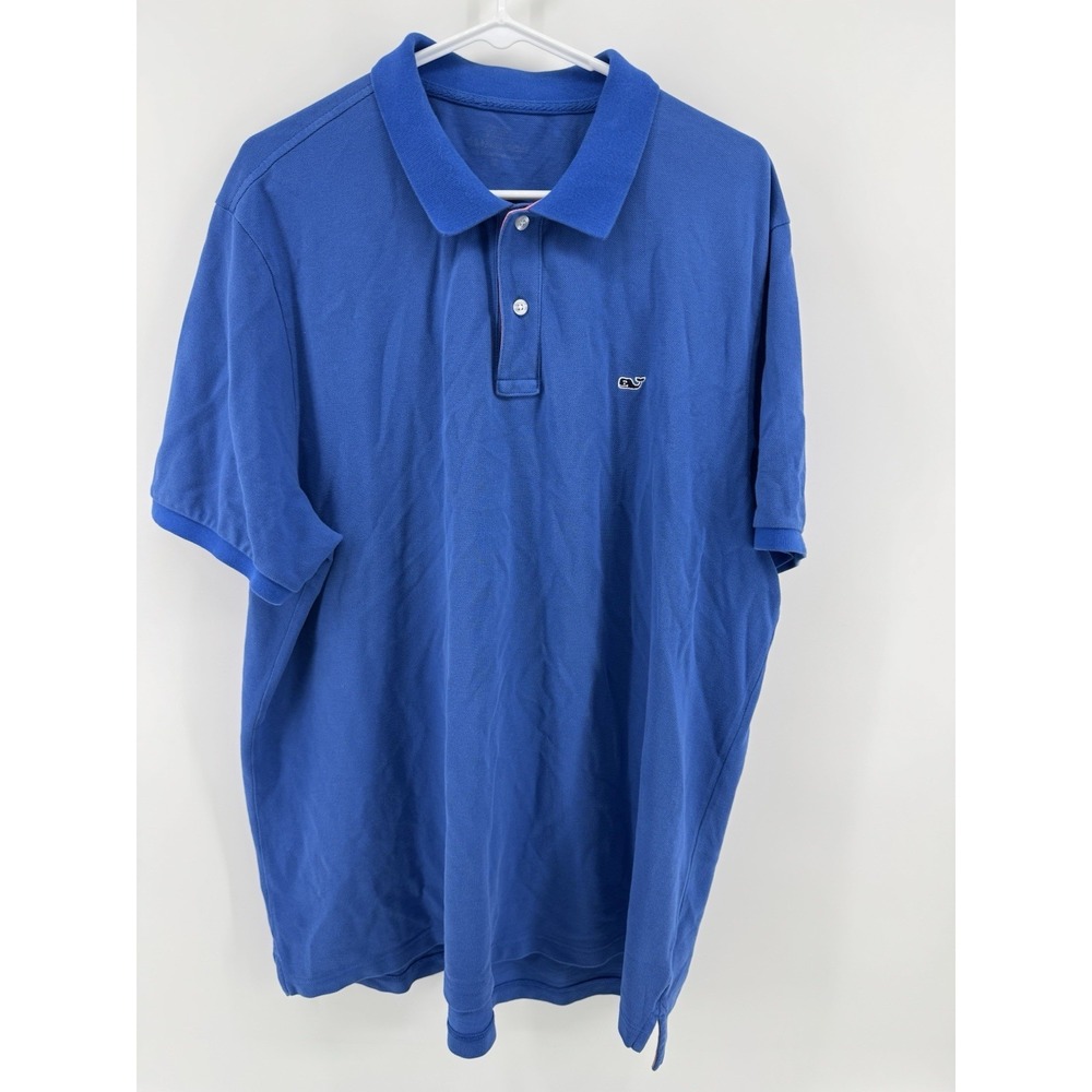 Vineyard Vines Polo Shirt Mens Extra Large Blue Whale Logo‎ XL